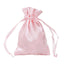 12 Pack 3"x4" Blush Satin Drawstring Wedding Party Favor Bags