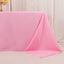 Premium Polyester 90"x132" Rectangle Tablecloth Pink - Seamless 220GSM Stain-Resistant Table Cover