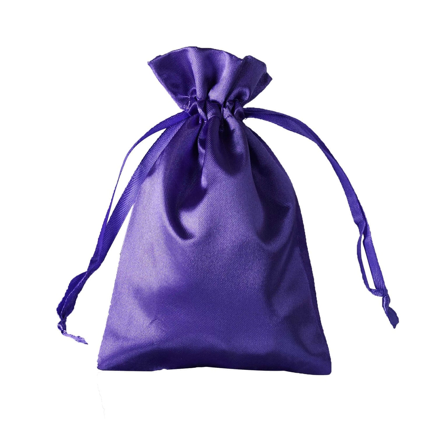 12 Pack 4"x6" Purple Satin Drawstring Wedding Party Favor Gift Bags