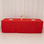Premium Polyester 8ft Rectangle Tablecloth Red Durable Fitted 220GSM Table Cover