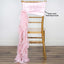 Chiffon Chair Sash with Curly Design Blush - Stylish Chair Decorations