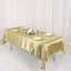 Satin Rectangular 60"x102" Tablecloth Champagne - Smooth and Lustrous Table Cover