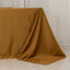 Lamour Satin 90"x156" Rectangle Tablecloth Gold - Luxurious, Soft Seamless Table Cover for Stylish Settings
