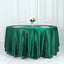 Satin 108" Round Tablecloth Hunter Emerald Green - Smooth and Lustrous Table Cover