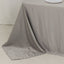 Lamour Satin 90"x132" Rectangle Tablecloth Silver - Soft & Silk-Like Seamless Table Cover