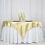 Satin 72"x72" Table Overlay Square Tablecloth Champagne - Smooth Finish Table Cover