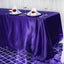 Satin Rectangular 90"x156" Tablecloth Purple - Seamless Table Cover