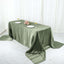 Satin Rectangular 90"x156" Tablecloth Dusty Sage Green - Seamless Table Cover