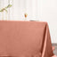 Satin Rectangular 90"x132" Tablecloth Terracotta (Rust) - Seamless Table Cover