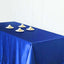 Satin Rectangular 90"x156" Tablecloth Royal Blue - Seamless Table Cover
