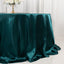 Satin 132" Round Tablecloth Peacock Teal - Stylish Seamless Table Cover