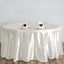 Satin 120" Round Tablecloth Ivory - Stylish Seamless Table Cover