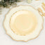 12-Pack Birchwood 9" Round Dinner Plates in Natural with Scalloped Rim - Eco Friendly Wooden Disposable Plates for Farmhouse-Style Events, Parties & Gatherings