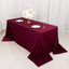 Scuba Rectangular 90"x132" Tablecloth Burgundy - Wrinkle Free, Stain Resistant & Seamless Table Cover