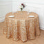 Sequin 120" Round Tablecloth Matte Champagne - Seamless Big Payette Table Cover