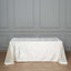 Premium Velvet 90"x132" Rectangle Tablecloth Ivory - Reusable Soft & Seamless Table Cover
