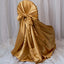 Satin Chair Cover Self-Tie Universal Design Gold - Durable Slip-On Cover for Folding, Dining, Banquet & Standard Chairs