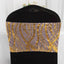 5 Pack Chair Sash Bands with Wave Embroidered Sequins Rose Gold/Gold