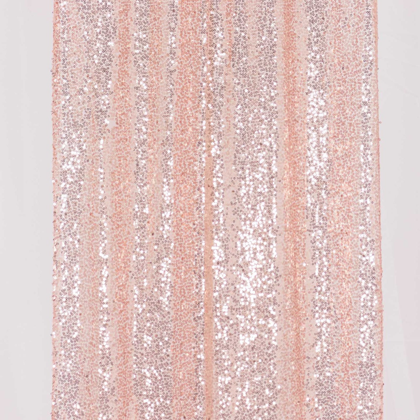 2 Pack Rose Gold Sequin Event Curtain Drapes with Rod Pockets, Seamless Backdrop Event Panels - 8ftx2ft