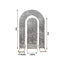 Set of 2 Silver Payette Sequin Wedding Arch Covers for Round Top and Double Arch Chiara Backdrop Stands - 6ft,8ft