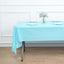 Plastic Table Cover Light Blue Rectangle - Lightweight PVC Disposable Tablecloth 54"x108"