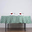 Polyester 90" Round Tablecloth White/Green - Checkered Buffalo Plaid Table Cover