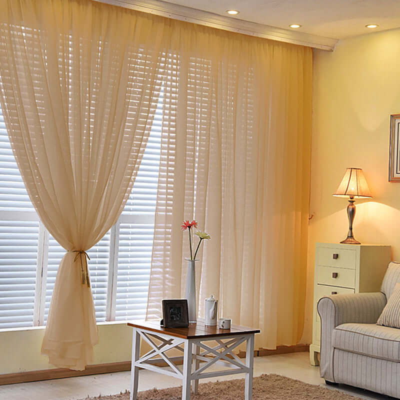 2 Pack Natural Sheer Chiffon Event Curtain Drapes, Durable Flame Resistant Organza Backdrop Event Panels With Rod Pockets - 10ftx10ft