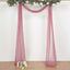 18ft Mauve Cinnamon Rose Sheer Organza Wedding Arch Drapery Fabric, Window Scarf Valance