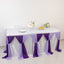 14ft Sheer Pleated Ruffle Skirting Chiffon Table Skirt - Purple and Lavender, Shimmer Sheer, Wrinkle-Free Fabric