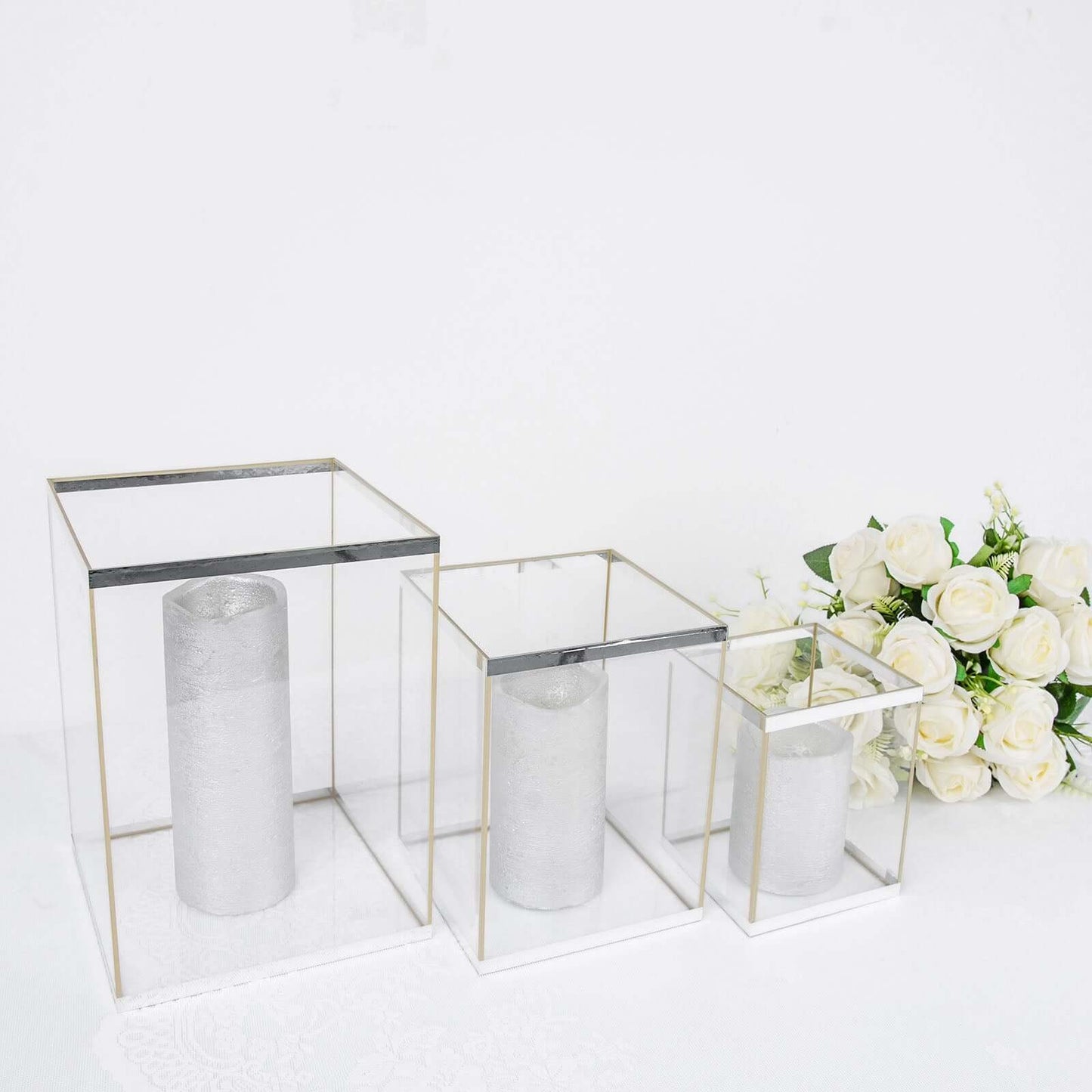 100 Yds 3/8" Silver Metallic Film Tape Adhesive, DIY Floral Wrap Craft Decor Tape - Polyester with Acrylic