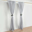 2 Pack Silver Polyester Event Curtain Drapes, 10ftx8ft Backdrop Event Panels With Rod Pockets 130 GSM