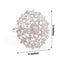 4 Pack Diamond Rhinestone Silver Metal Flower Napkin Rings, Decorative Napkin Buckle Holders