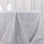 Polyester 90"x156" Rectangle Tablecloth Silver Metallic Fringe Shag Tinsel Table Cover