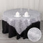 Polyester 72"x72" Table Overlay Square Tablecloth Silver - Metallic Fringe Shag Tinsel Table Cover