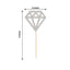 24-Pack Cupcake Toppers Diamond Ring Design Glitter Silver - Party Cake Picks Engagement Decoration Supplies
