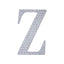Decorative Rhinestone Alphabet "Z" Letter Stickers, Glitter Adhesive Craft Letters Silver DIY Sparkle Embellishments 6"