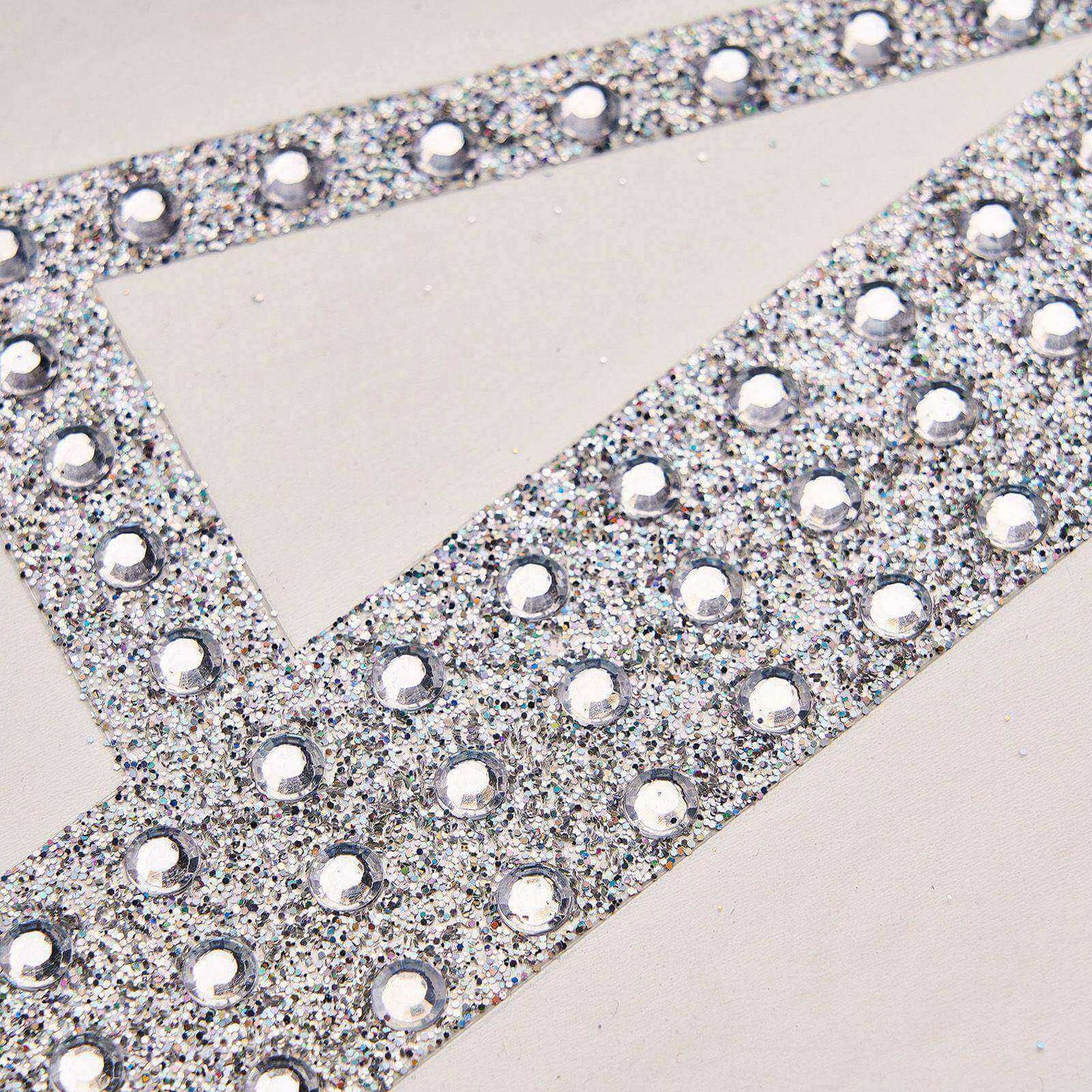 Decorative Rhinestone Alphabet "P" Letter Stickers, Glitter Adhesive Craft Letters Silver DIY Sparkle Embellishments 4"