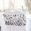 5 Pack Big Payette Sequin 13"x10" Chair Sash Bands Silver - Stylish Glittering Decor for Weddings & Gatherings