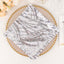 Sequin Mesh 20"x20" Napkin SIlver - Wave Embroidered Reusable Napkin