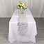 Sequin Mesh 12"x108" Table Runner Silver Stylish Wave Embroidery