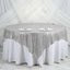 Sequin 90"x90" Table Overlay Square Tablecloth Silver - Sparkly Table Cover