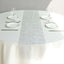 Mesh 11"x108" Table Runner Metallic Silver - Glitter Design for Convenient Event Decoration