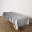 Premium Velvet 60"x102" Rectangle Tablecloth Silver - Reusable & Soft Table Cover