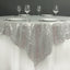 Sequin 72"x72" Table Overlay Square Tablecloth Silver - Sparkly Table Cover