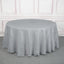 Taffeta 120" Round Tablecloth Silver - Seamless Accordion Crinkle Table Cover