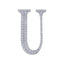 Decorative Rhinestone Alphabet "U" Letter Stickers, Glitter Adhesive Craft Letters Silver DIY Sparkle Embellishments 6"