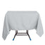 Polyester Square 70"x70" Tablecloth Silver - Wrinkle-Resistant & Durable Table Cover