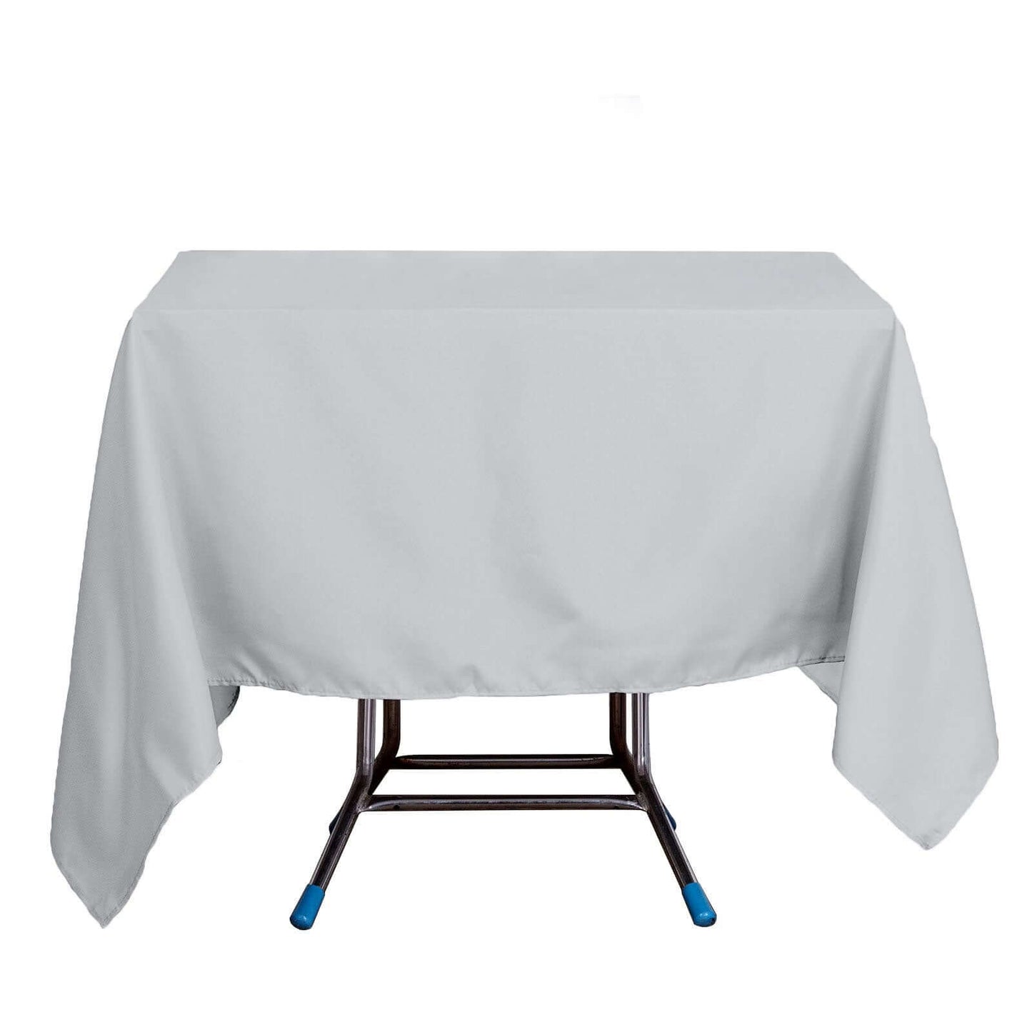 Polyester Square 70"x70" Tablecloth Silver - Wrinkle-Resistant & Durable Table Cover