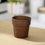 3-Pack Flower Plant Pots Small Design Rustic Brown - Plastic Indoor Decorative Planters 3"