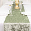Premium Crushed Velvet 12"x108" Table Runner Sage Green - Soft & Wrinkle-Resistant Table Linen